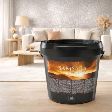 Ezüst színű fémhatású dekor falfesték - Samsara Classic Acciaio 2,5l - Casati