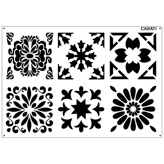 Csempe 04 - Artessa 3D stencil - Casati