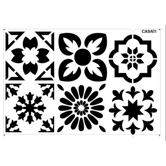 Csempe 05 - Artessa 3D stencil - Casati