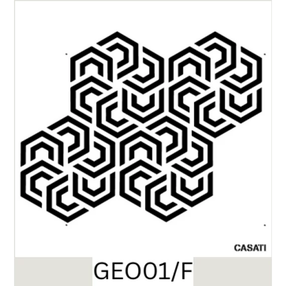 Geometrikus 13 - Artessa FESTŐ stencil - Casati
