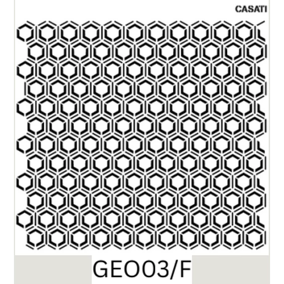 Geometrikus 14 - Artessa FESTŐ stencil - Casati