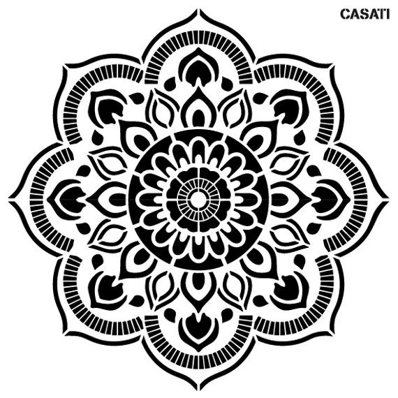 Mandala 01 - Artessa 3D stencil - Casati